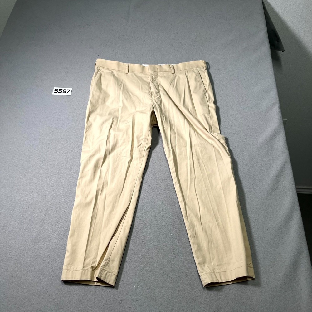 Murano‎ Wardrobe Essentials Pants Mens 36x28 Beige Alex Fit Stretch Straight Leg